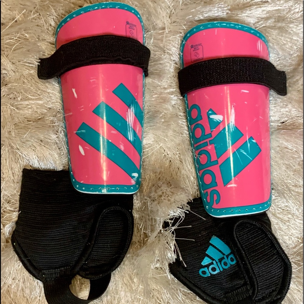 Adidas pink size medium shin guards